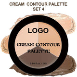 Long-lasting Waterproof Three-color Contouring Cream