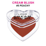 13-color heart-shaped cream blush