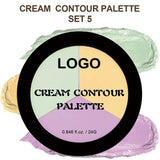 Long-lasting Waterproof Three-color Contouring Cream