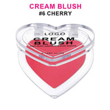 13-color heart-shaped cream blush