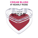 13-color heart-shaped cream blush