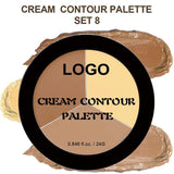 Long-lasting Waterproof Three-color Contouring Cream