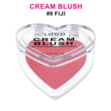 13-color heart-shaped cream blush