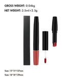 Double-ended 2-in-1 Non-stick Cup Solid Lipstick Liquid Lip Gloss Lip Glaze