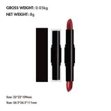 12 Colors 2 In 1 Double-headed Non-stick Cup Lipstick Moisturizing Non-fading Lipstick