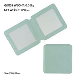 4-color square PU leather double-sided magnetic folding makeup mirror