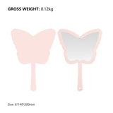 4 Color Butterfly-shaped Handheld Mirror