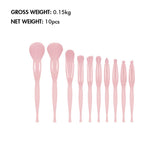 4 Styles, 10-Piece Makeup Brush Set