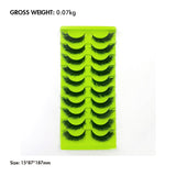 10 Pairs Of 5d Chemical Fiber Eyelashes Fluffy And Messy