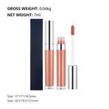 Feuchtigkeitsspendender Lipgloss in 20 Farben mit silberner Kappe und runder Tube