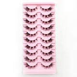 10 Pairs Of 5d Chemical Fiber Eyelashes Fluffy And Messy