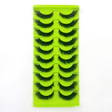 10 Pairs Of 5d Chemical Fiber Eyelashes Fluffy And Messy