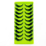 10 Pairs Of 5d Chemical Fiber Eyelashes Fluffy And Messy