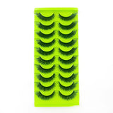 10 Pairs Of 5d Chemical Fiber Eyelashes Fluffy And Messy