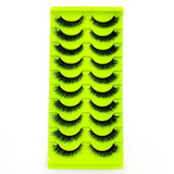 10 Pairs Of 5d Chemical Fiber Eyelashes Fluffy And Messy