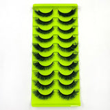 10 Pairs Of 5d Chemical Fiber Eyelashes Fluffy And Messy
