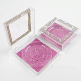 Diamond eyelash box without eyelashes /square eyelash box packaging