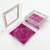 Diamond eyelash box without eyelashes /square eyelash box packaging