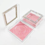 Diamond eyelash box without eyelashes /square eyelash box packaging