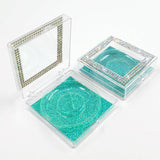 Diamond eyelash box without eyelashes /square eyelash box packaging