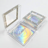 Diamond eyelash box without eyelashes /square eyelash box packaging