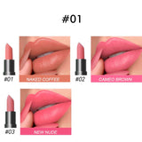 Set de 3 labiales mate color piel