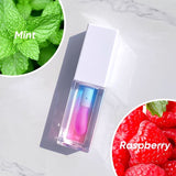 Two-color botanical fruit transparent lip oil
