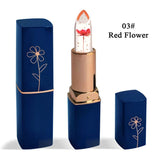 6 Colors Gold Foil Small Flower Color Changing Moisturizing Lipstick