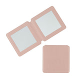 4-color square PU leather double-sided magnetic folding makeup mirror