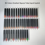 Lápices labiales líquidos de tubo cuadrado degradado de 41 colores (# 01-# 33 Color)