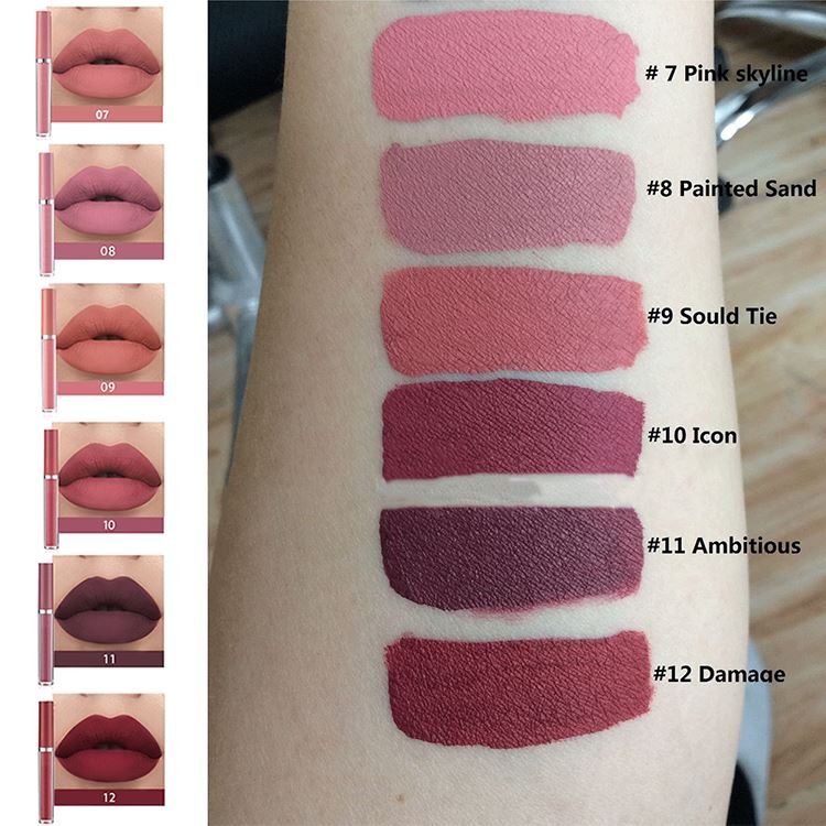 6-Color Matte Liquid Lipstick Set
