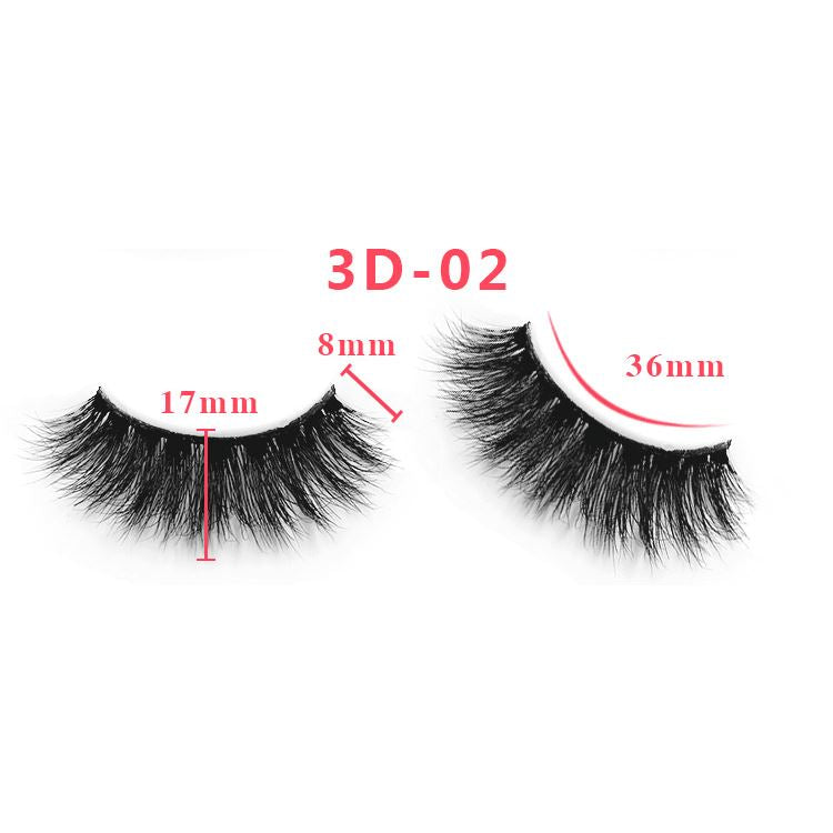 3D Thick Mink Hair False Eyelashes (#01-#25)