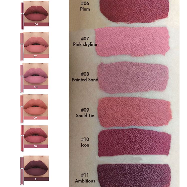 6-Color Matte Liquid Lipstick Set –