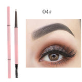 6 colors pink look double-ended ultra-fine round refill eyebrow pencil