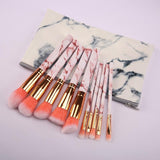 10pcs marble brushes（with bag） - MSmakeupoem.com