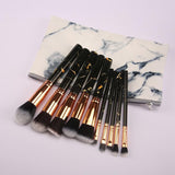 10pcs marble brushes（with bag） - MSmakeupoem.com