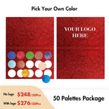 15 Farben benutzerdefinierte Lidschatten-Palette【50 Stück】