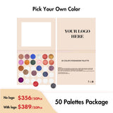 30 couleurs bricolage votre propre palette de fards à paupières - Rose【50pcs】