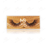 False Eyelashes 1pair With Square Bronze Box(mink Hair)