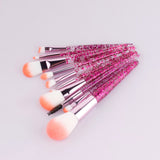 10PCS Cosmetic Brushes Set With Crystal Handle