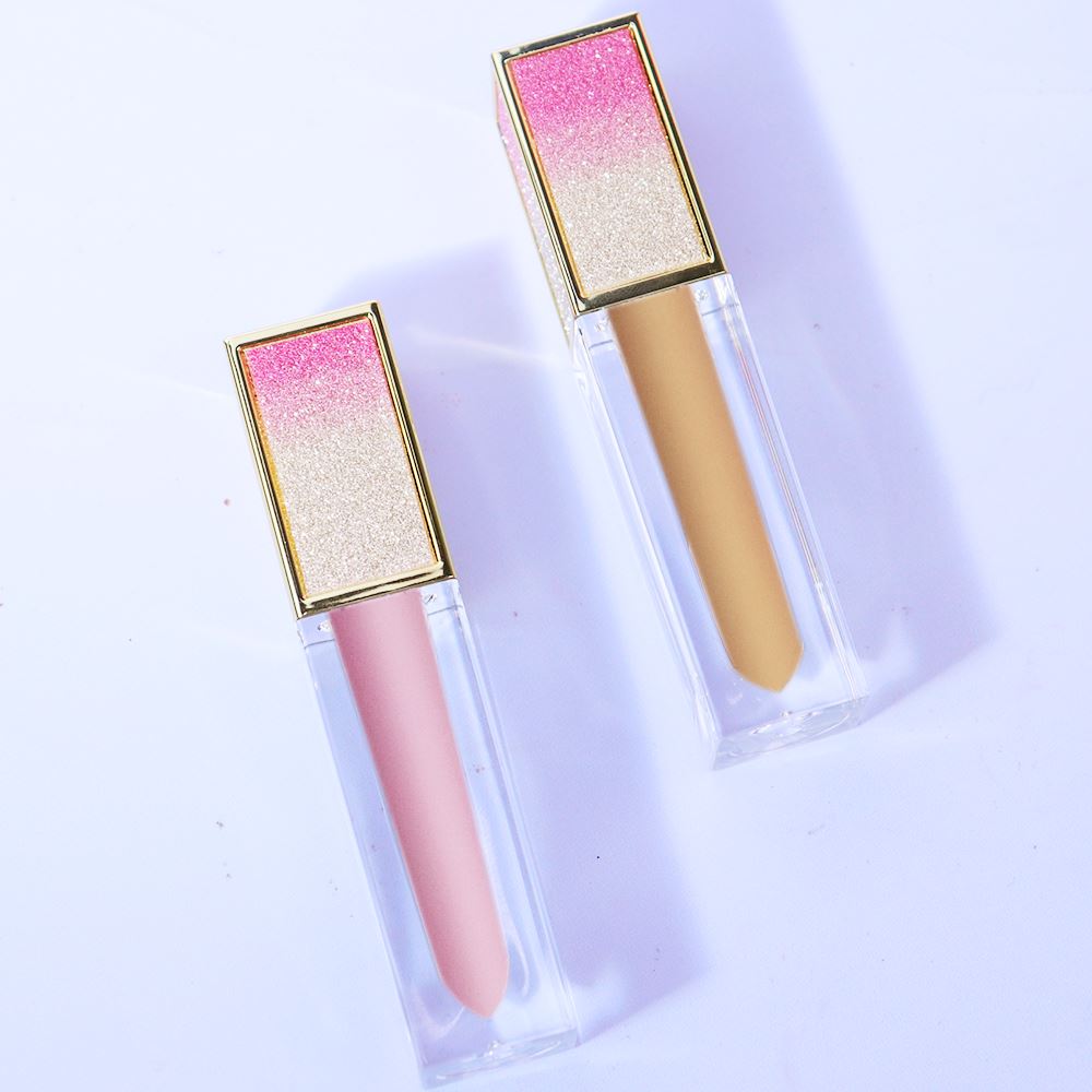 25 colors Moisturize matte glitter gradient square tube liquid lipstick