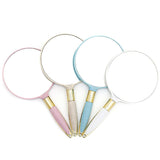4 colors European fashion round hand mirror (At least 12Pcs for sale, color mixing is allowed)
