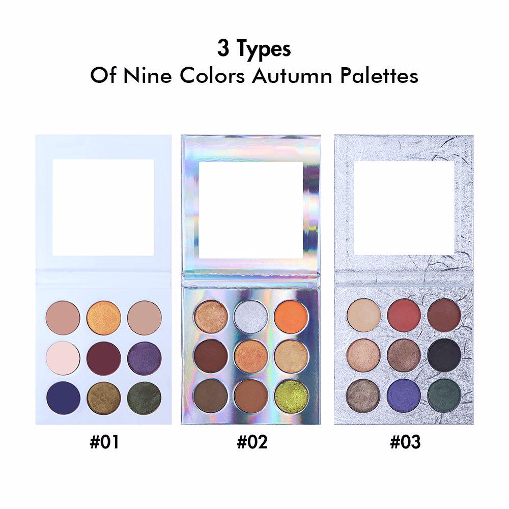 3 Types of Nine Colors Autumn Palettes