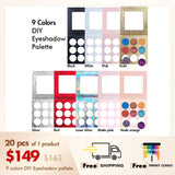 Custom 9  Colors Eyeshadow Palette【20PCS Free Shipping & Free Print Logo】
