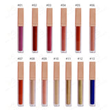 13 Colors Rose Gold Lid Square Tube Liquid Lipsticks - MSmakeupoem.com