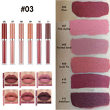 Set aus flüssigem Lippenstift und Lipliner in 17 Farben