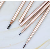 Lápiz de cejas de tubo dorado de 6 colores【30PCS Envío gratis y logotipo impreso gratis】