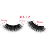 3D Thick Mink Hair False Eyelashes (#01-#25)