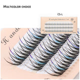 Single Cluster Natural Thick Color Sandwich False Eyelashes