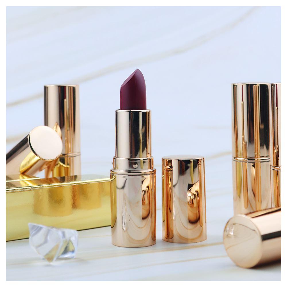 8 color matte golden round tube lipstick（50pcs free shipping）